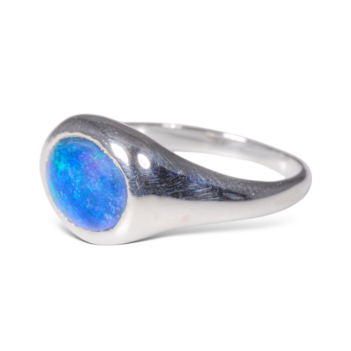 Aussie Opal Ring - Dark Blue