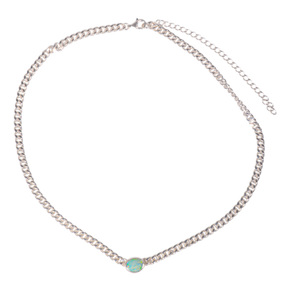 Aussie Opal Chain - White