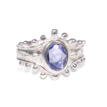 Blue Sapphire Eye of Providence Ring