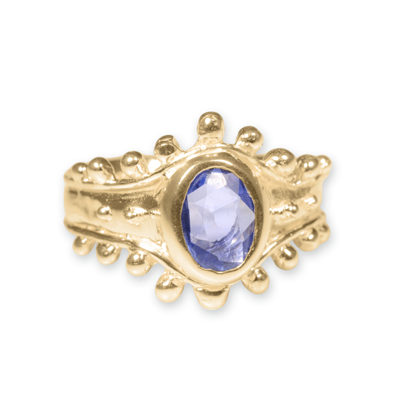 Blue Sapphire Eye of Providence Ring