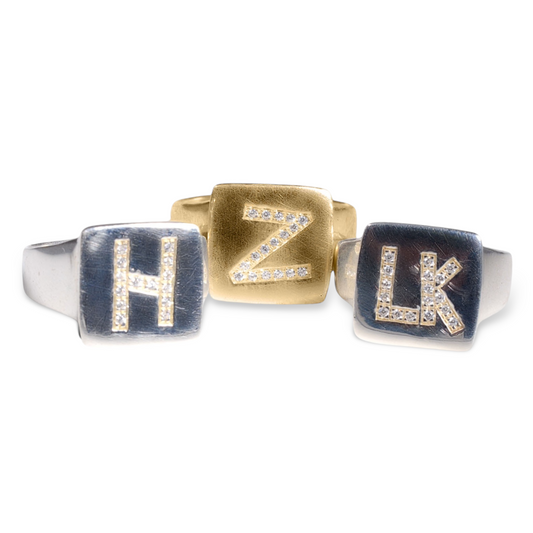 Initial Signet Ring