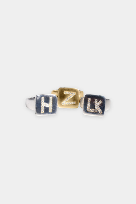 Initial Signet Ring