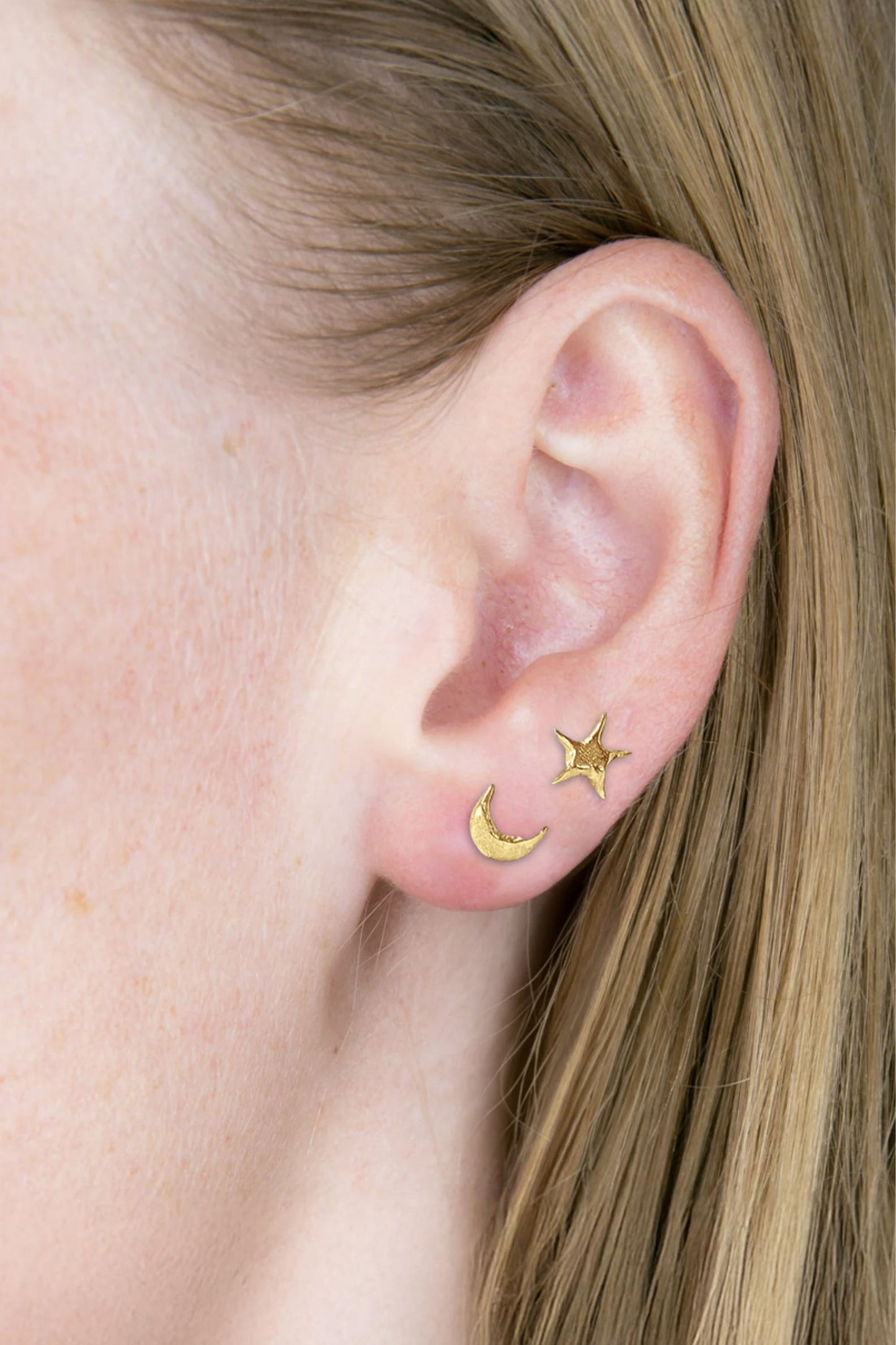 Star Moon Studs