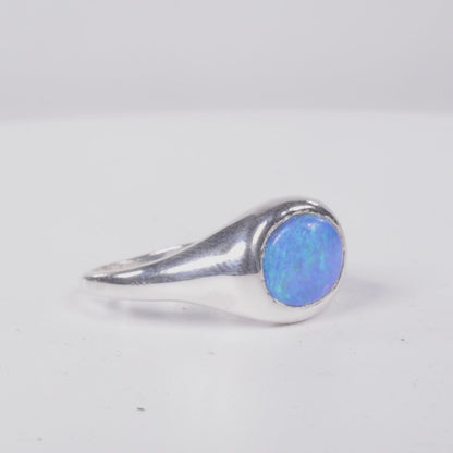 Aussie Opal Ring - Dark Blue