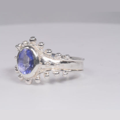 Blue Sapphire Eye of Providence Ring