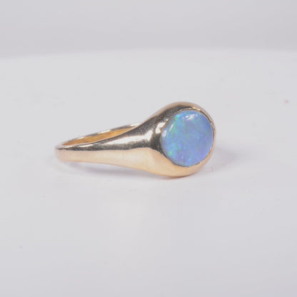 Aussie Opal Ring - Bright Blue